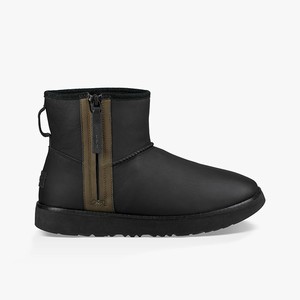 Ugg Classic Mini Zip Waterproof Men All-Weather Boots Black (2738HVFEZ)